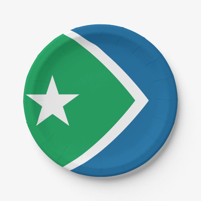 Prato De Papel Bandeira de Cedar Rapids, Iowa (Frente)