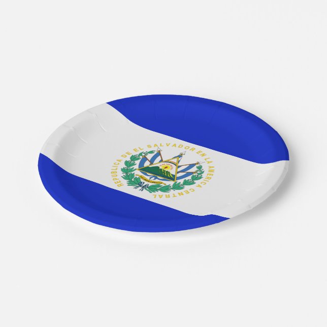 Prato De Papel Bandeira de El Salvador (Inclinado)