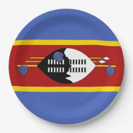 Prato De Papel Bandeira de Eswatini (Suazilândia)