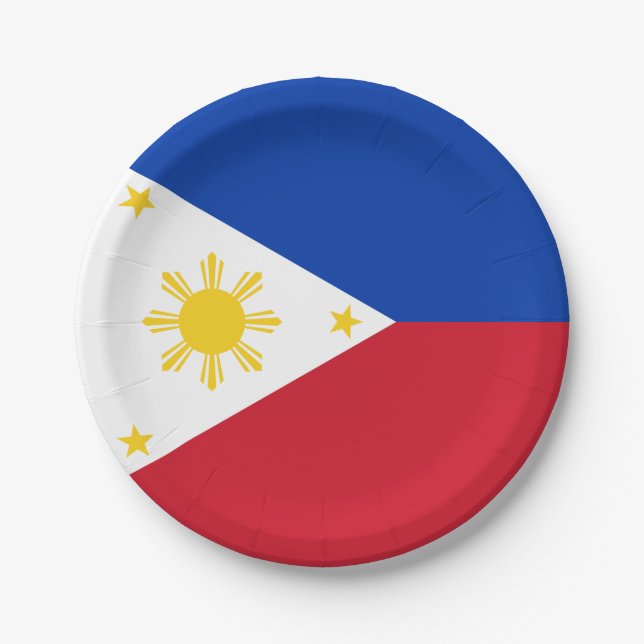 Prato De Papel Bandeira de Filipinas (Frente)