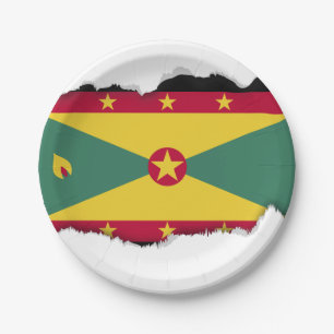 Prato De Papel Bandeira de Grenada