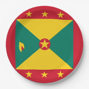 Prato De Papel Bandeira de Grenada