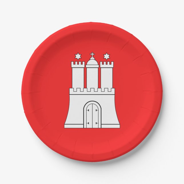 Prato De Papel Bandeira de Hamburgo (Frente)