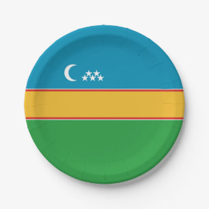 Prato De Papel Bandeira de Karakalpakstan