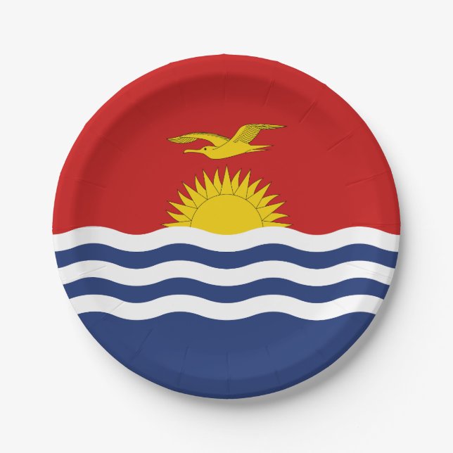 Prato De Papel Bandeira de Kiribati (Frente)