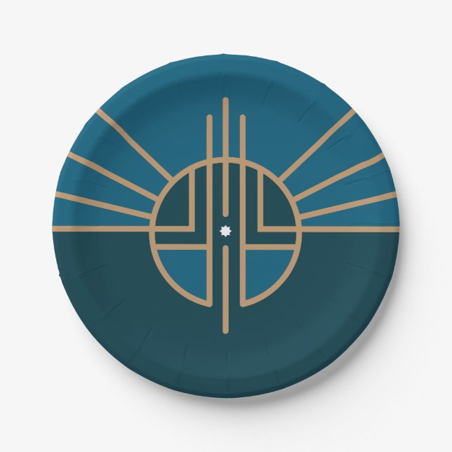 Prato De Papel Bandeira de Lincoln, Nebraska (Frente)