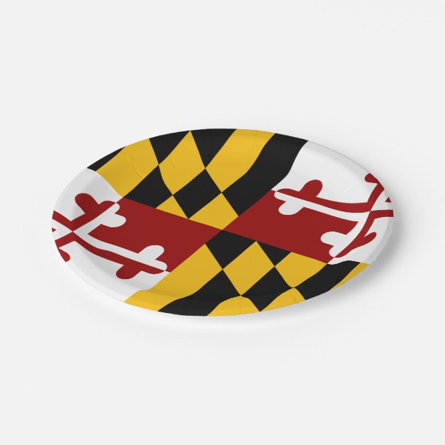 Prato De Papel Bandeira de Maryland (Inclinado)