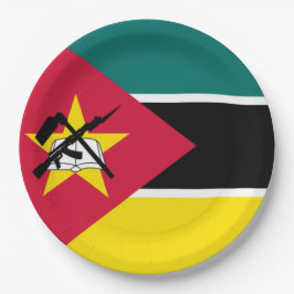 Prato De Papel Bandeira de Moçambique (Bandeira Nacional)