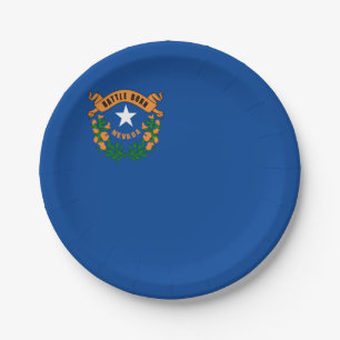 Prato De Papel Bandeira de Nevada