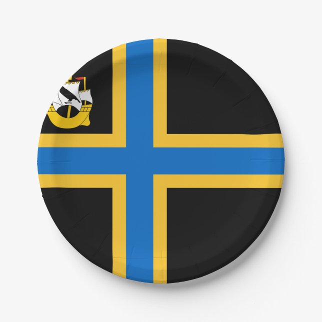 Prato De Papel Bandeira de papel de caithness (Frente)