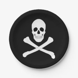 Prato De Papel Bandeira de Pirata (Jolly Roger)