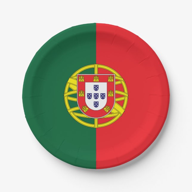 Prato De Papel Bandeira de Portugal (Frente)
