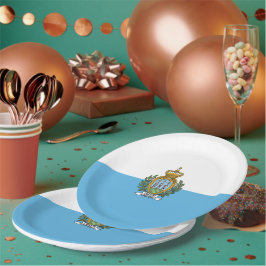 Prato De Papel Bandeira de São Marino