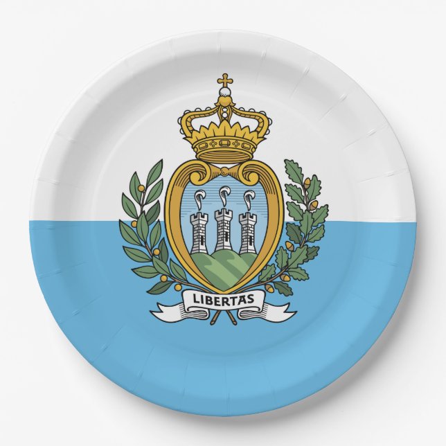 Prato De Papel Bandeira de São Marino (Frente)
