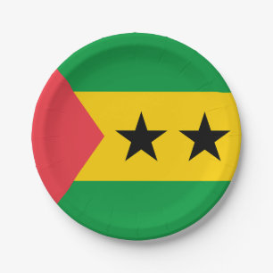 Prato De Papel Bandeira de São Tomé e Príncipe