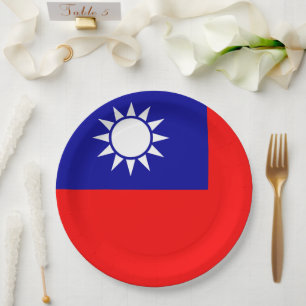 Prato De Papel Bandeira de Taiwan: República da China, Taipé Chin