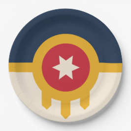 Prato De Papel Bandeira de Tulsa (Oklahoma)