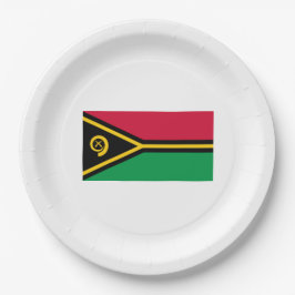 Prato De Papel Bandeira de Vanuatu