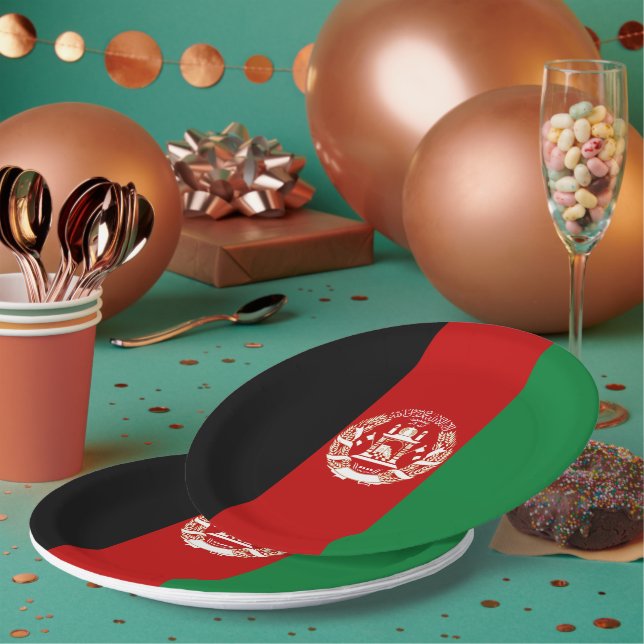 Prato De Papel Bandeira do Afeganistão (Múltiplo)