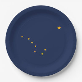 Prato De Papel Bandeira do Alasca