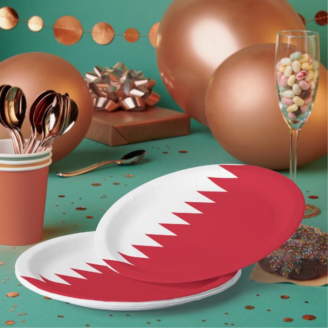 Prato De Papel Bandeira do Bahrein (Múltiplo)