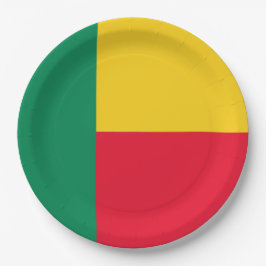 Prato De Papel Bandeira do Benim (África)