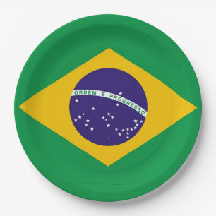 Prato De Papel Bandeira do Brasil Bandeira do Brasil