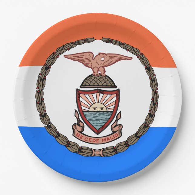 Prato De Papel Bandeira do Bronx (Borough in Nova Iorque) (Frente)