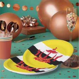 Prato De Papel Bandeira do Brunei