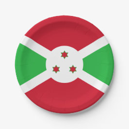 Prato De Papel Bandeira do Burundi