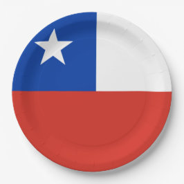 Prato De Papel Bandeira do Chile