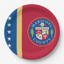 Prato De Papel Bandeira do Condado de Maricopa (Arizona)