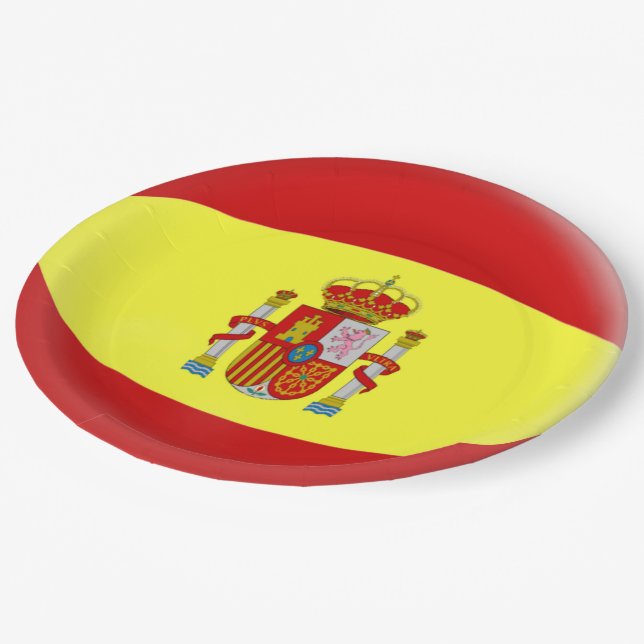 Prato De Papel Bandeira do espanhol da espanha (Inclinado)