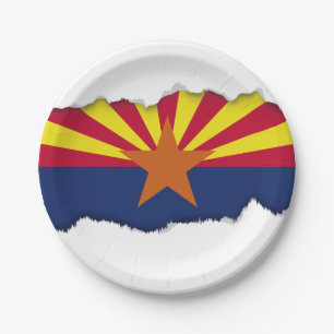 Prato De Papel Bandeira do estado da arizona