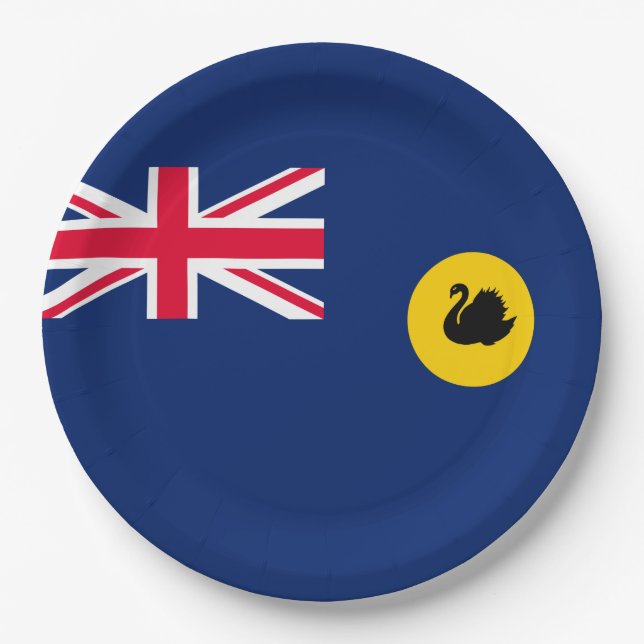 Prato De Papel Bandeira do estado da Austrália Ocidental (Frente)