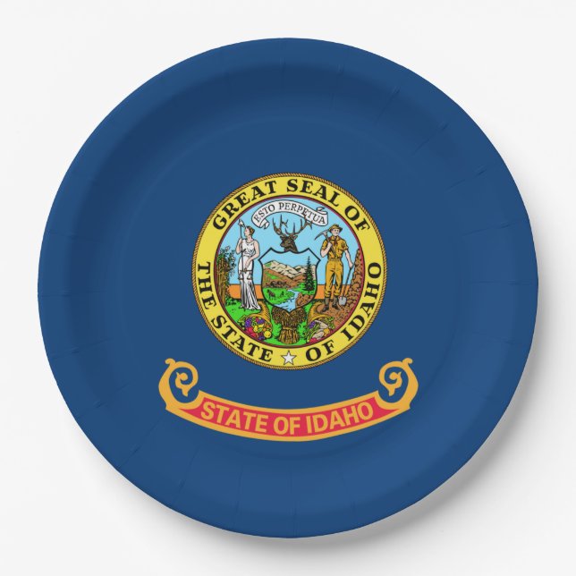 Prato De Papel Bandeira do Estado de Idaho (Frente)