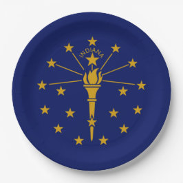 Prato De Papel Bandeira do Estado de Indiana