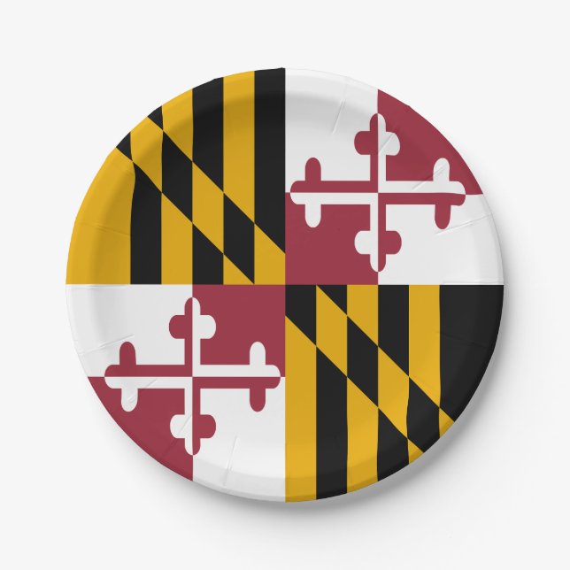 Prato De Papel Bandeira do estado de Maryland (Frente)