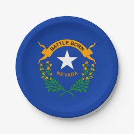 Prato De Papel Bandeira do Estado de Nevada