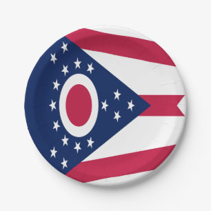 Prato De Papel Bandeira do Estado de Ohio