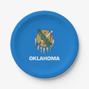 Prato De Papel Bandeira do Estado de Oklahoma
