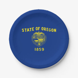 Prato De Papel Bandeira do Estado de Oregon