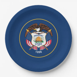 Prato De Papel Bandeira do Estado de Utah