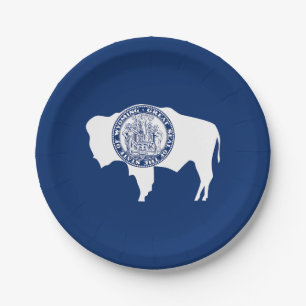 Prato De Papel Bandeira do Estado de Wyoming