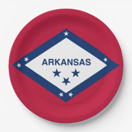Prato De Papel Bandeira do estado do Arkansas