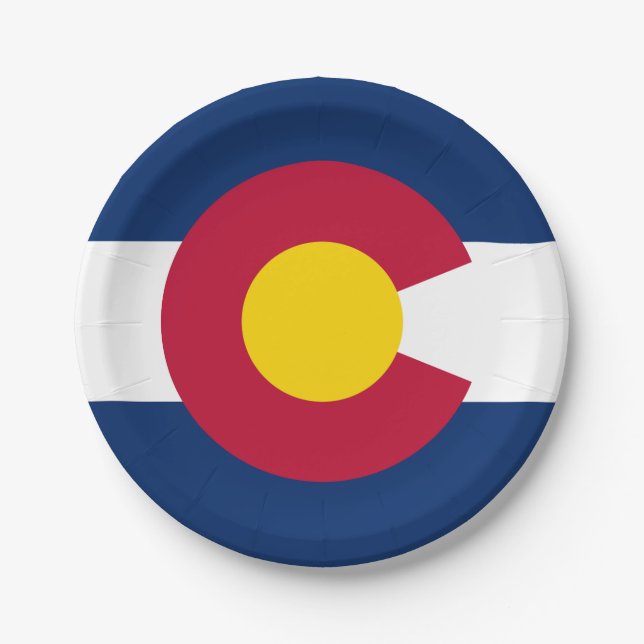 Prato De Papel Bandeira do Estado do Colorado (Frente)