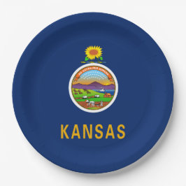 Prato De Papel Bandeira do Estado do Kansas