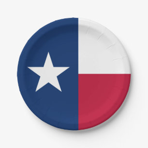 Prato De Papel Bandeira do Estado do Texas