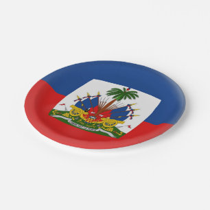 Prato De Papel Bandeira do Haitian de Haiti