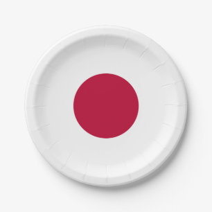 Prato De Papel Bandeira do Japão